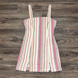 Forever 21 Womens Medium Striped‎ Linen Blend Dress